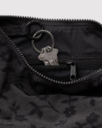 Small Nylon Crescent Bag in Charcoal Ditsy Floral - Easy Style