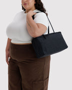 Easy Day to Night Carry - Medium Nylon Bowler Bag in Black