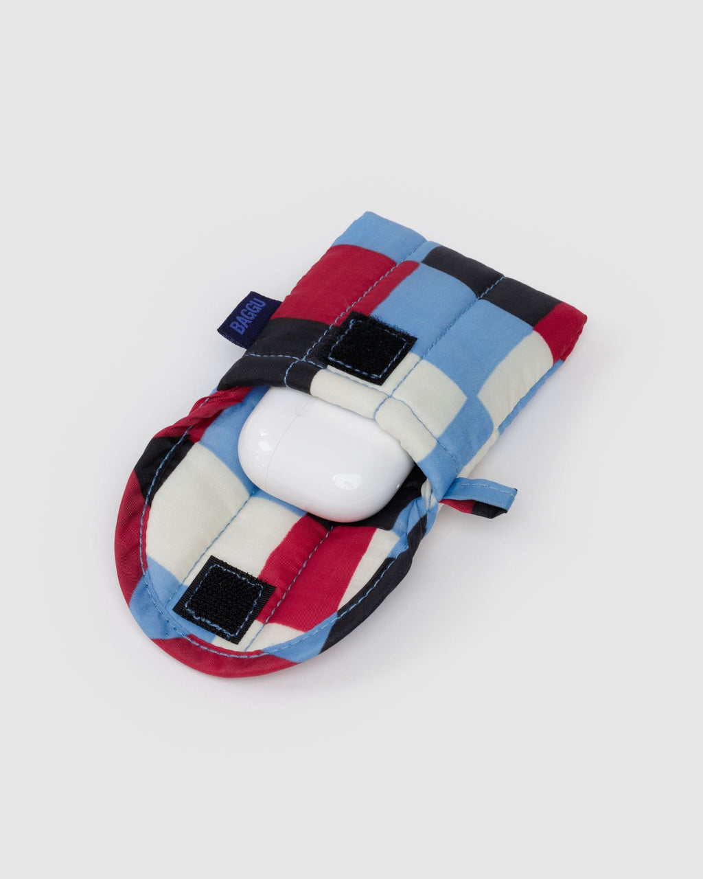 Padded Everyday Protection - Puffy Earbuds Case in Painted Check