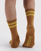 Soft Daily Essential - Ribbed Sock in Toffee Stripe