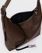 Easy Day to Night Carry - Recycled Leather Shoulder Bag in Brown