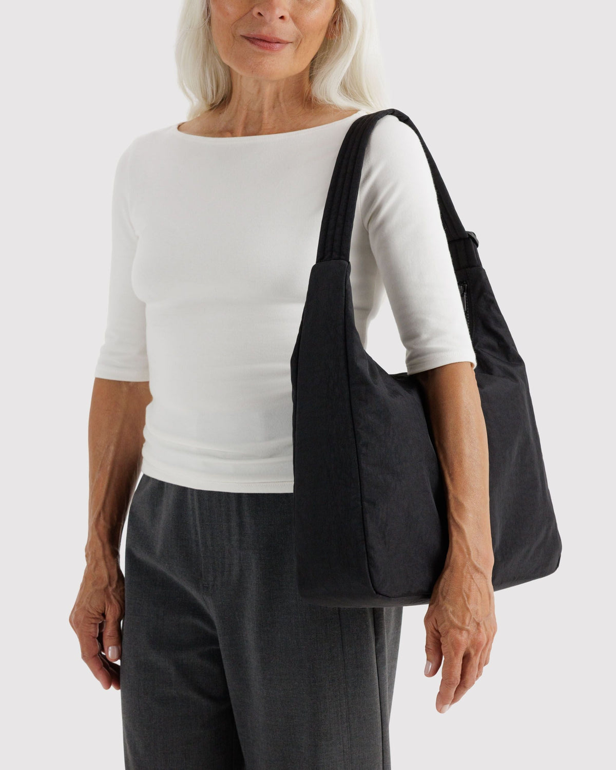 Easy Day to Night Carry - Nylon Shoulder Bag in Black