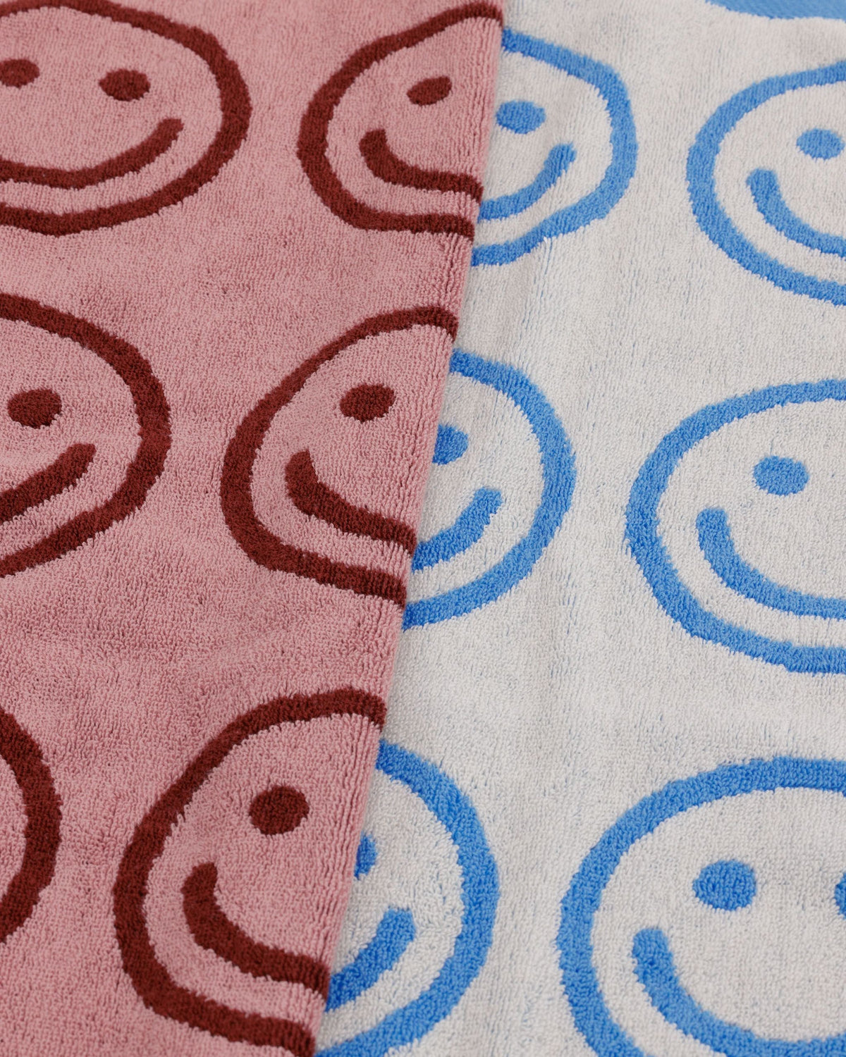 Hand Towel Set of 2 in Sky Blue and Blush Happy - Easy Style