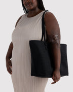 Flexible Daily Tote - Large Nylon Reversible Tote in Leopard Mix