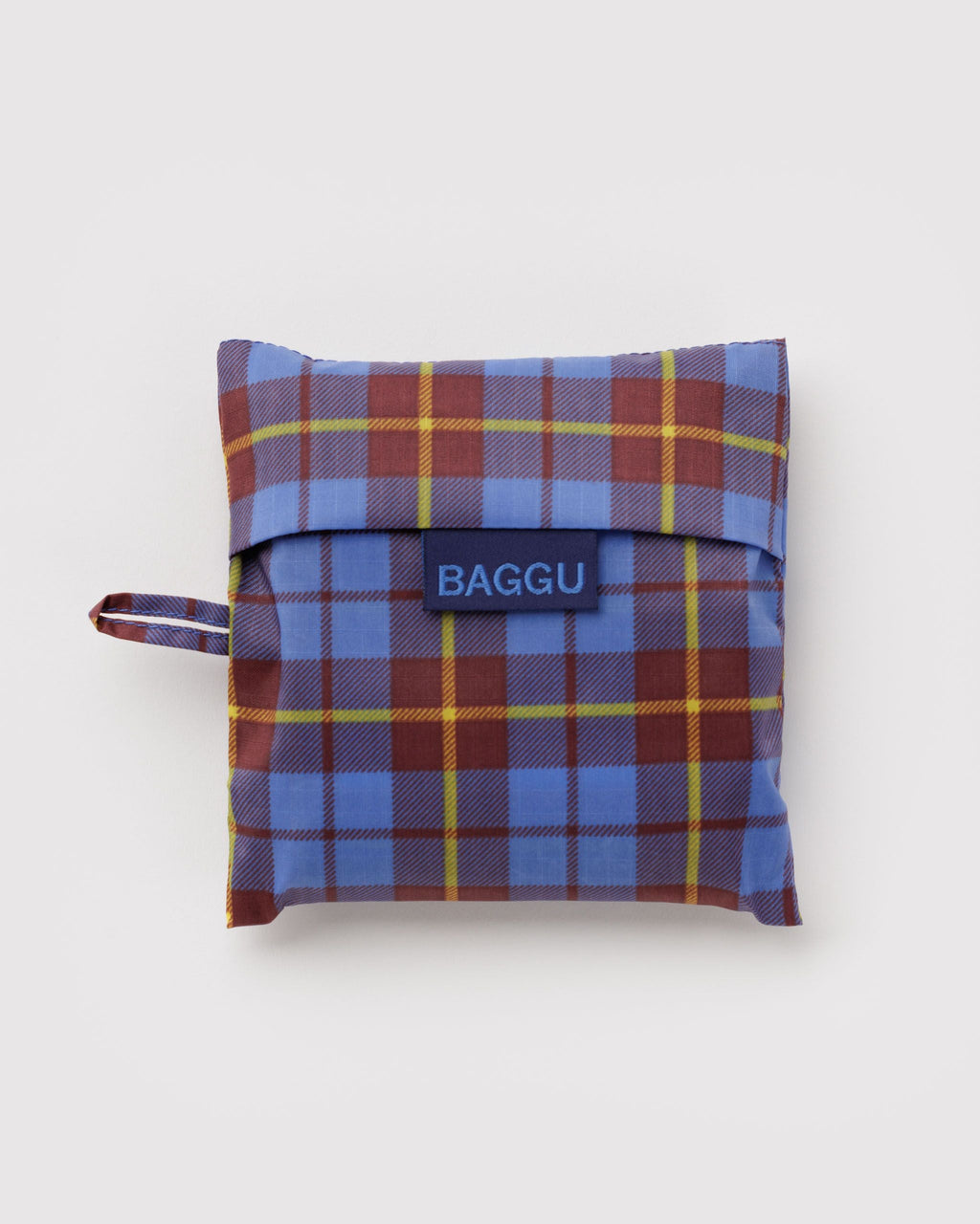 Lightweight Reusable Essential - Standard Baggu in Blue Tartan