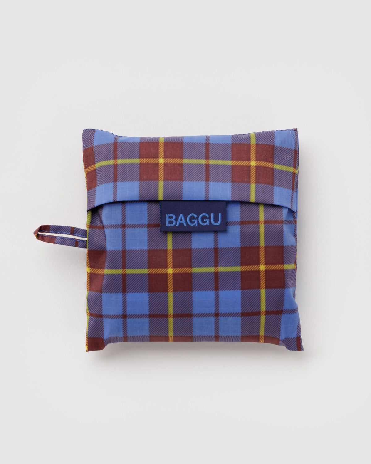 Lightweight Reusable Essential - Standard Baggu in Blue Tartan
