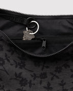 Medium Nylon Crescent Bag in Charcoal Ditsy Floral - Easy Style