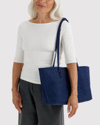 Flexible Daily Tote - Medium Nylon Reversible Tote in Navy Mix
