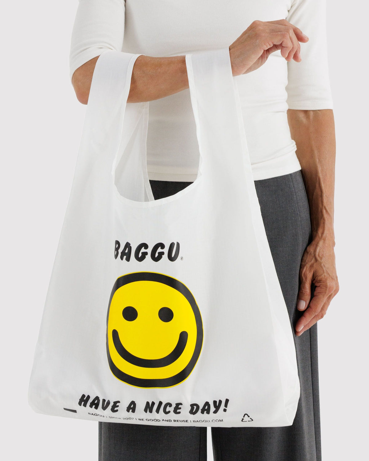 Lightweight Reusable Essential - Standard Baggu in Thank You Happy