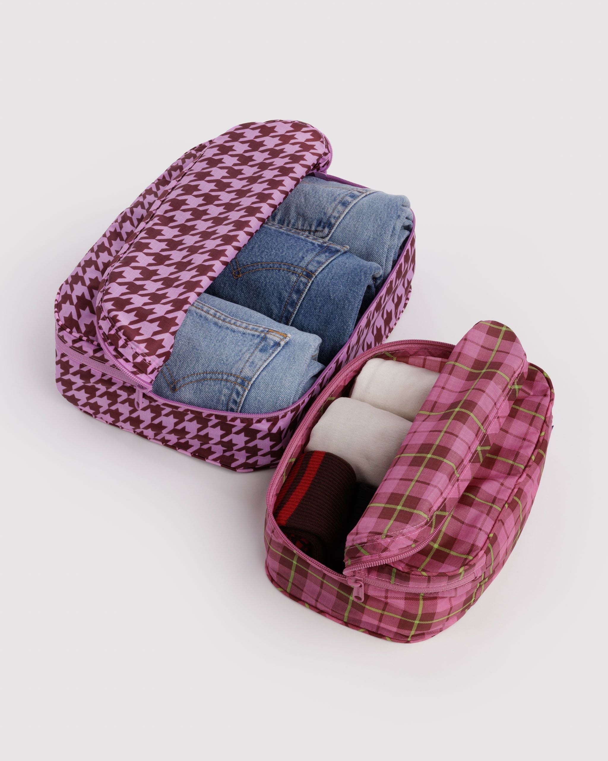 Organized Travel Essential - Packing Cube Set in Check Mix