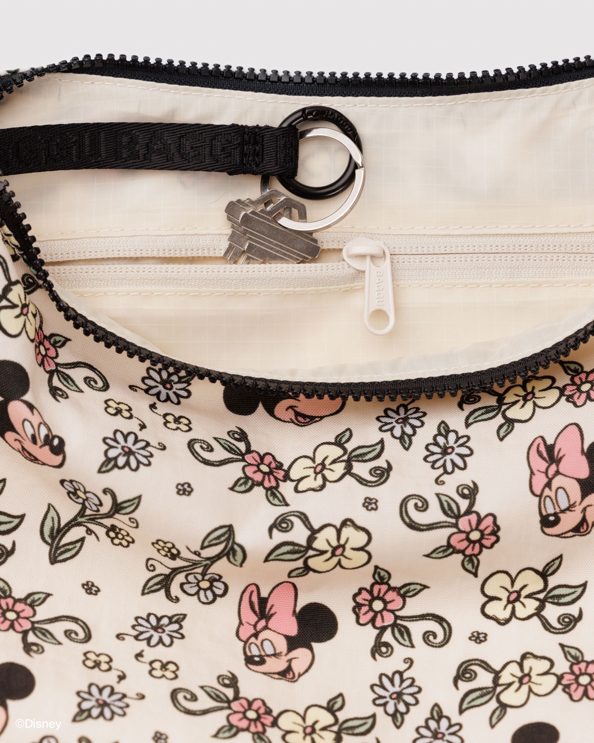 Medium Nylon Crescent Bag in Storybook Floral - Easy Style