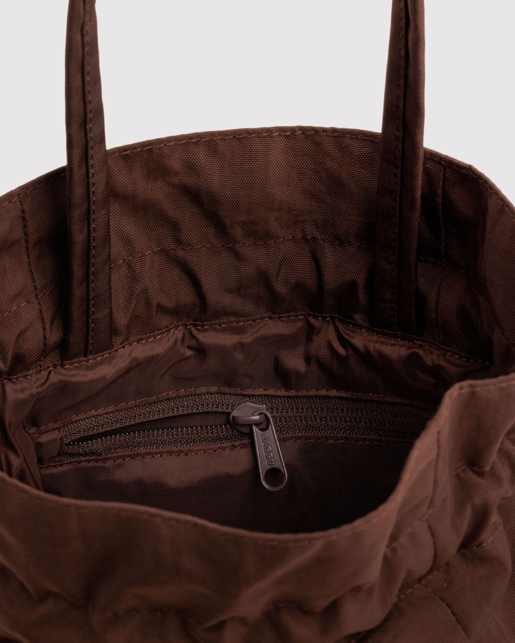 Easy Day to Night Carry - Nylon Drawstring Bag in Coffee