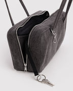 Easy Day to Night Carry - Denim Bowler Bag in Washed Black Denim