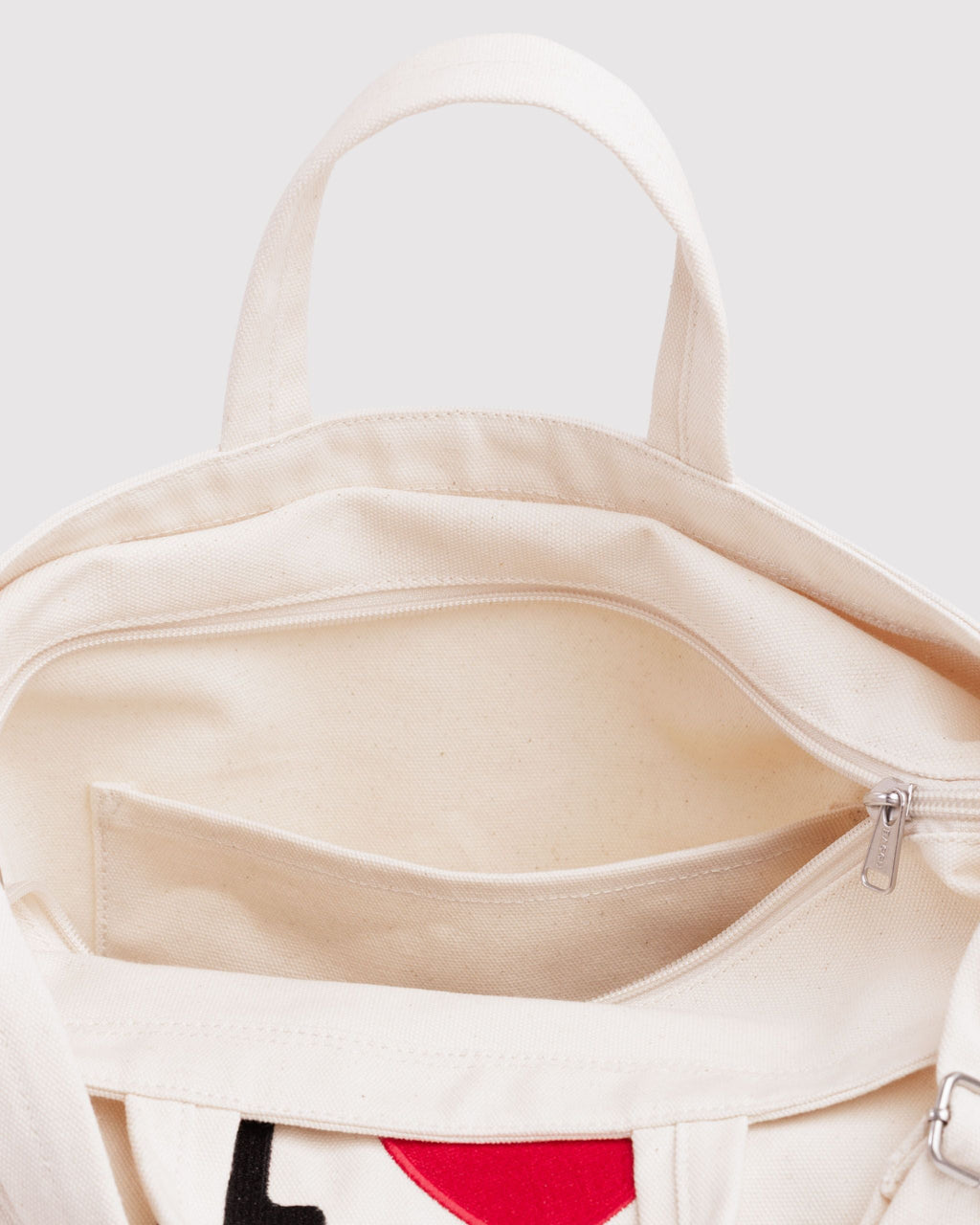 Flexible Daily Tote - Horizontal Zip Duck Bag in I Love NY