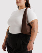 Easy Day to Night Carry - Small Nylon Meringue Bag in Coffee