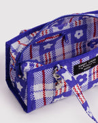 Mini Nylon Market Bag in Market Plaid Blue - Easy Style