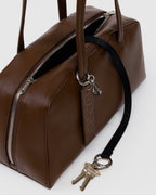 Easy Day to Night Carry - Recycled Leather Bowler Bag in Brown