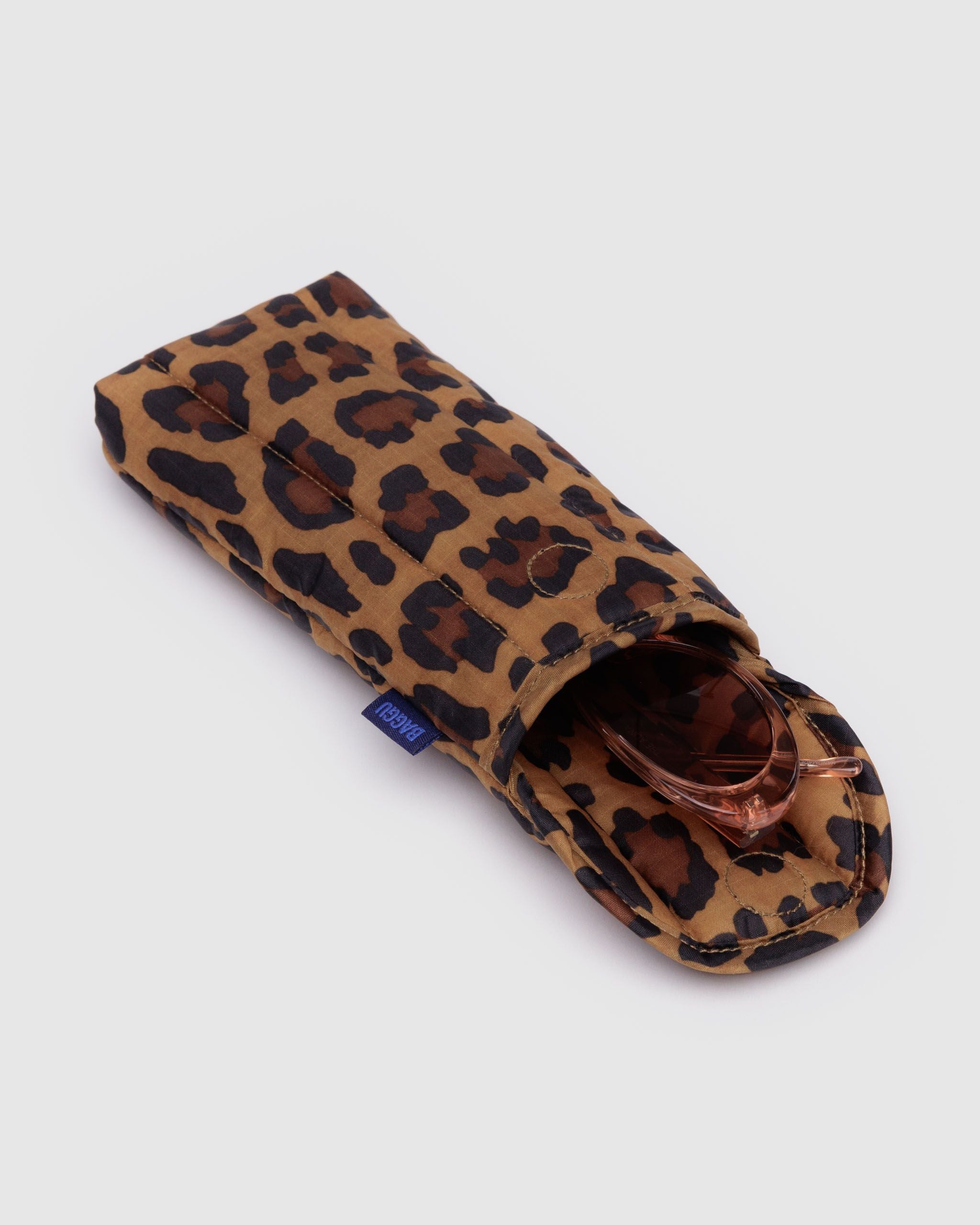 Padded Everyday Protection - Puffy Glasses Sleeve in Leopard