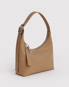 Easy Day to Night Carry - Mini Recycled Leather Shoulder Bag in Dune