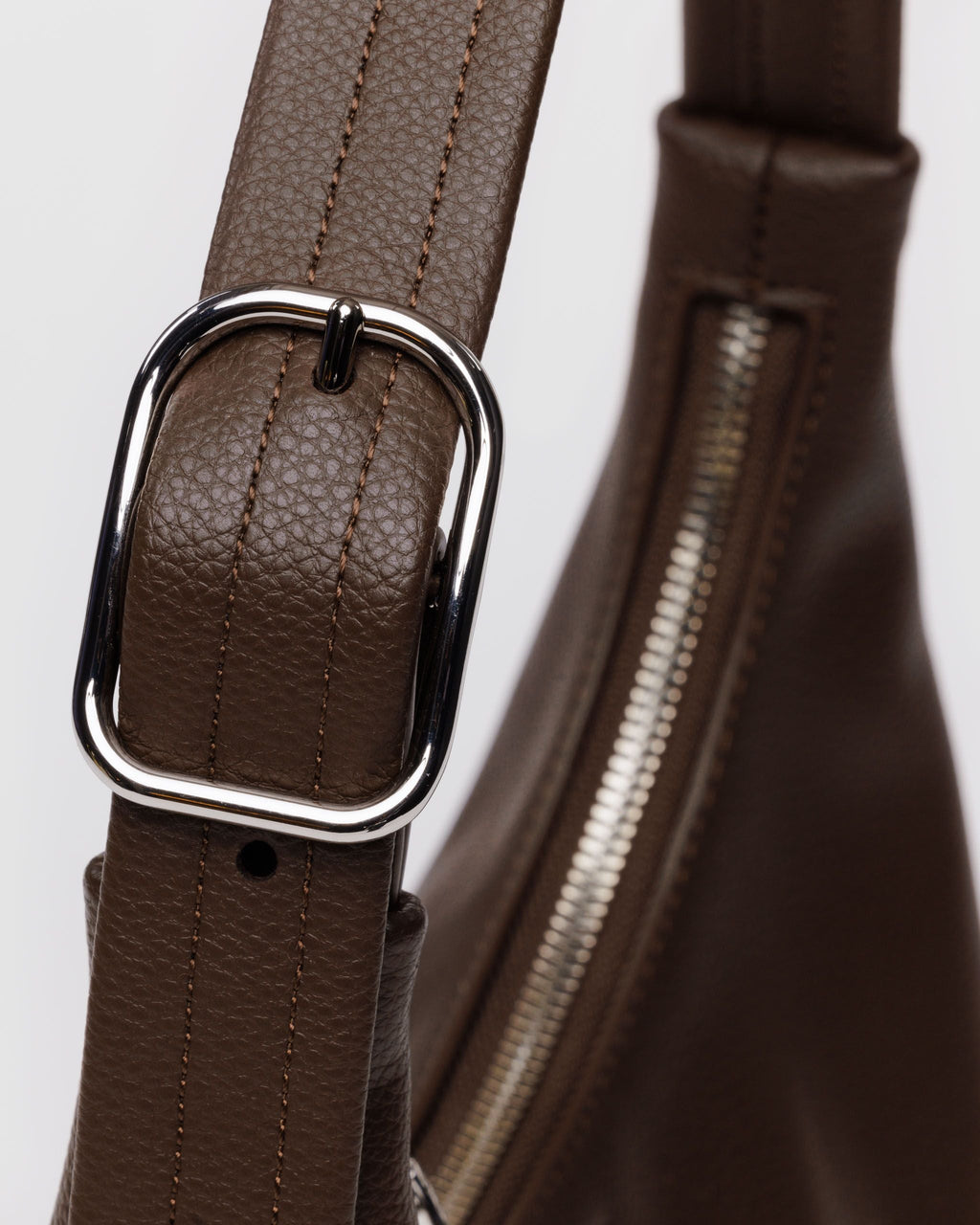 Easy Day to Night Carry - Mini Recycled Leather Shoulder Bag in Brown