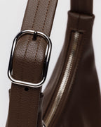 Easy Day to Night Carry - Mini Recycled Leather Shoulder Bag in Brown