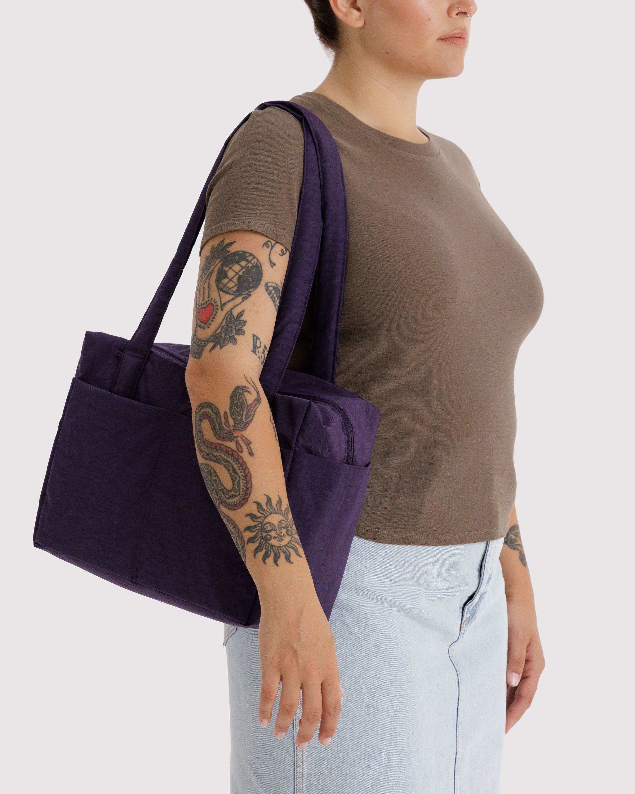 Flexible Daily Tote - Everyday Cloud Bag in Fig