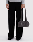Easy Day to Night Carry - Small Denim Bowler Bag in Washed Black Denim