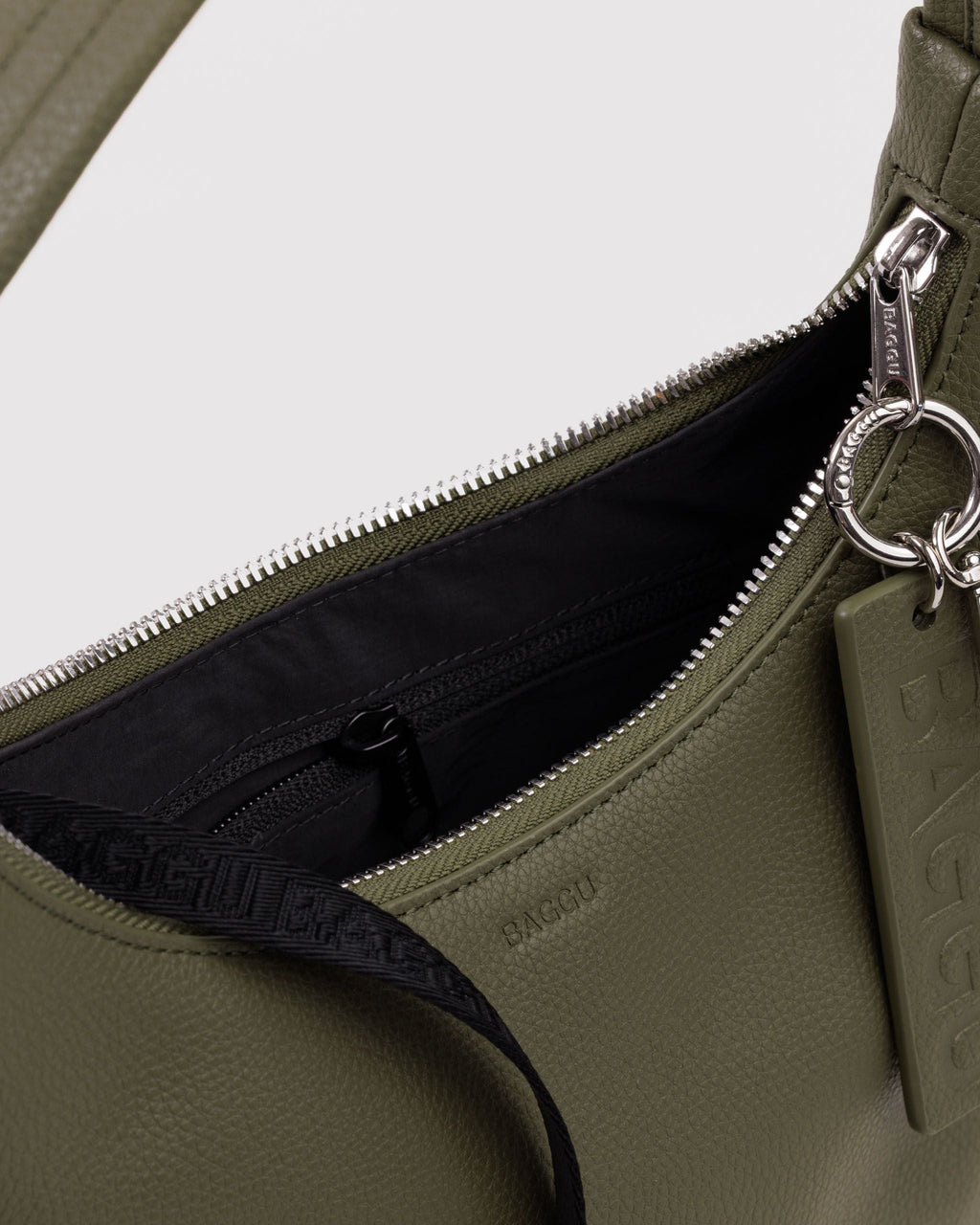 Easy Day to Night Carry - Mini Recycled Leather Shoulder Bag in Loden