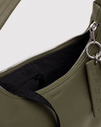 Easy Day to Night Carry - Mini Recycled Leather Shoulder Bag in Loden