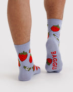Soft Daily Essential - Crew Sock in Strawberry Blossom
