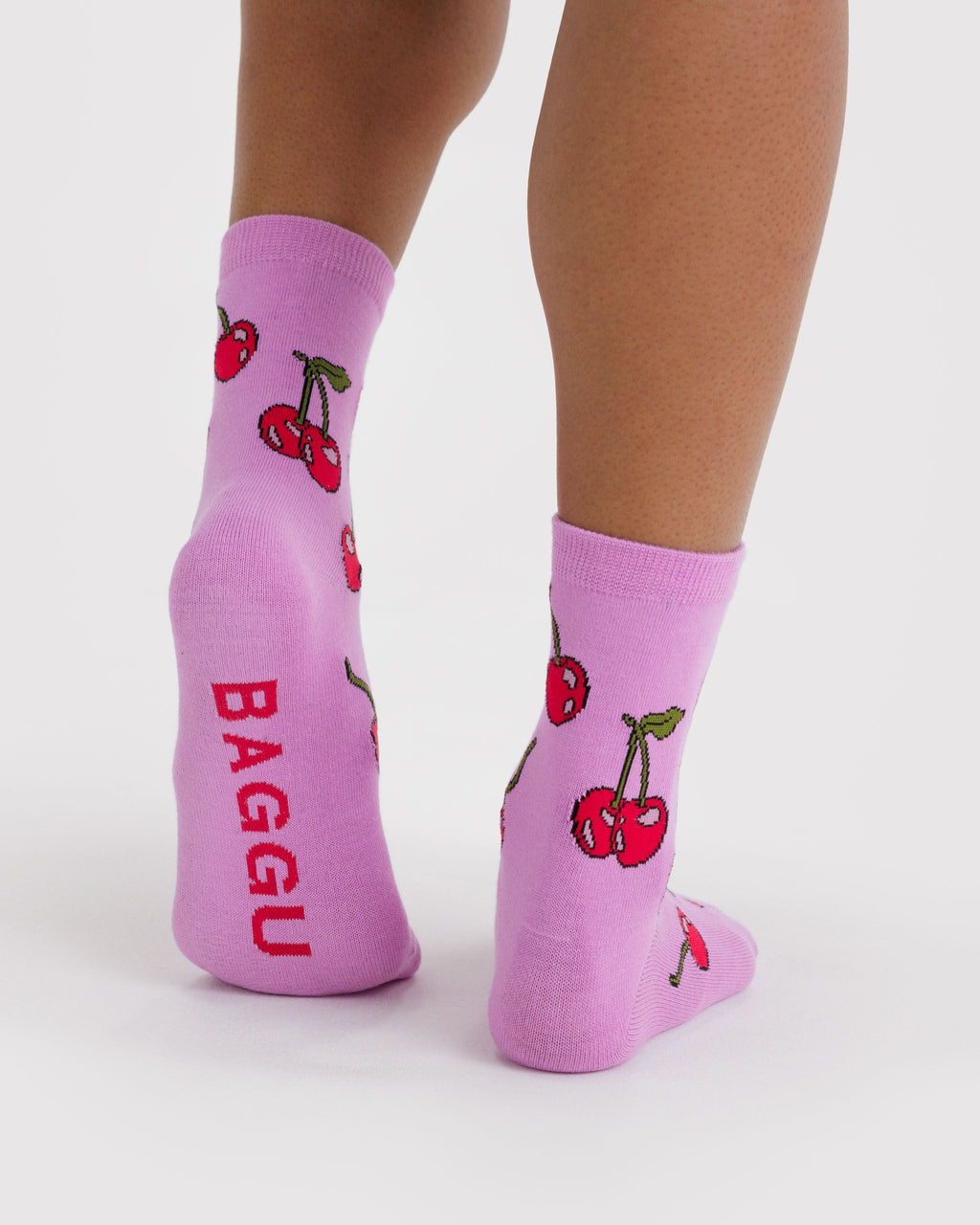 Soft Daily Essential - Crew Sock in Cherries