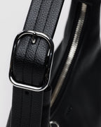 Easy Day to Night Carry - Mini Recycled Leather Shoulder Bag in Black