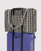 Lightweight Trip Companion - Cloud Carry-On in Black and Cream Gingham
