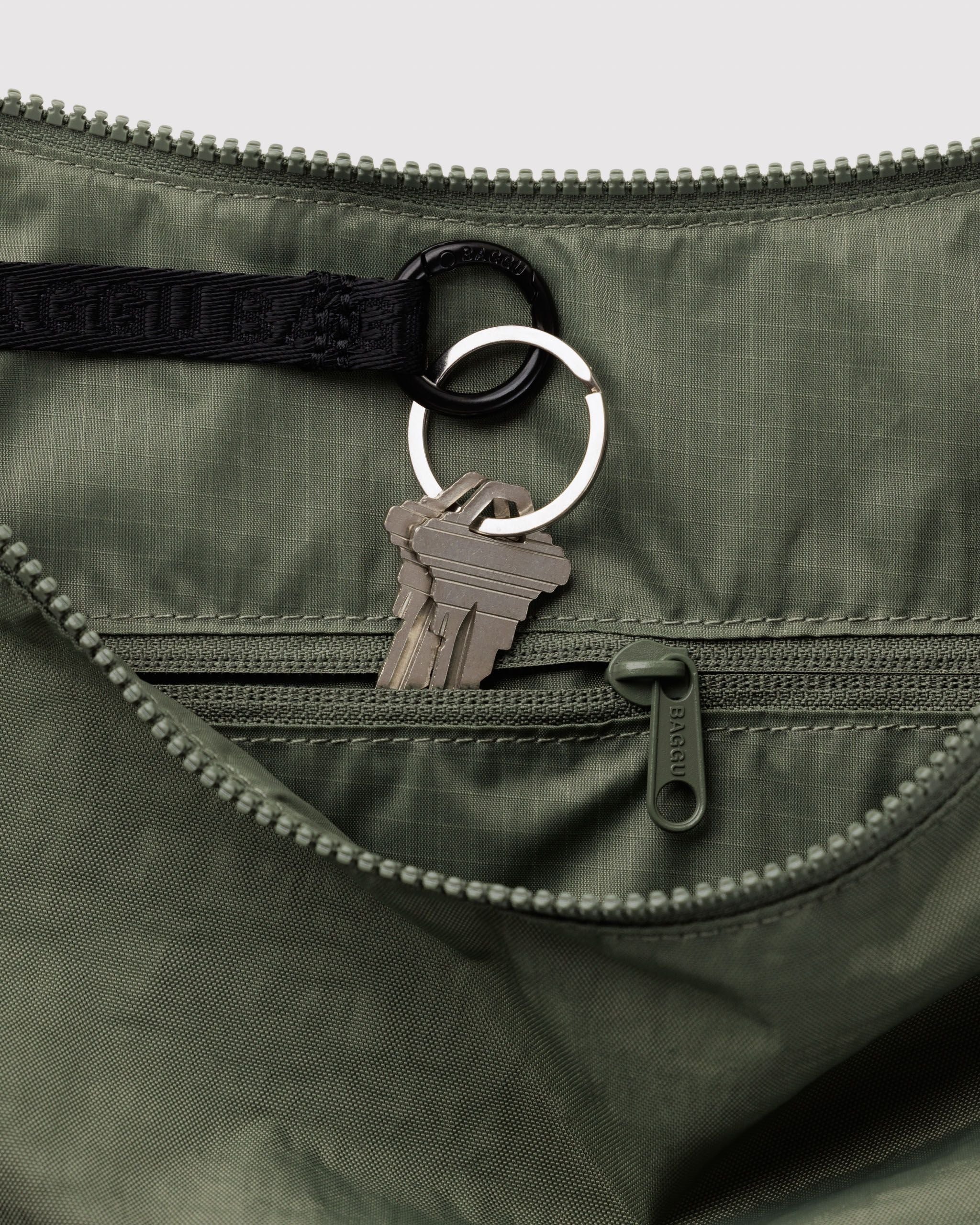 Easy Day to Night Carry - Large Nylon Crescent Bag in Caper