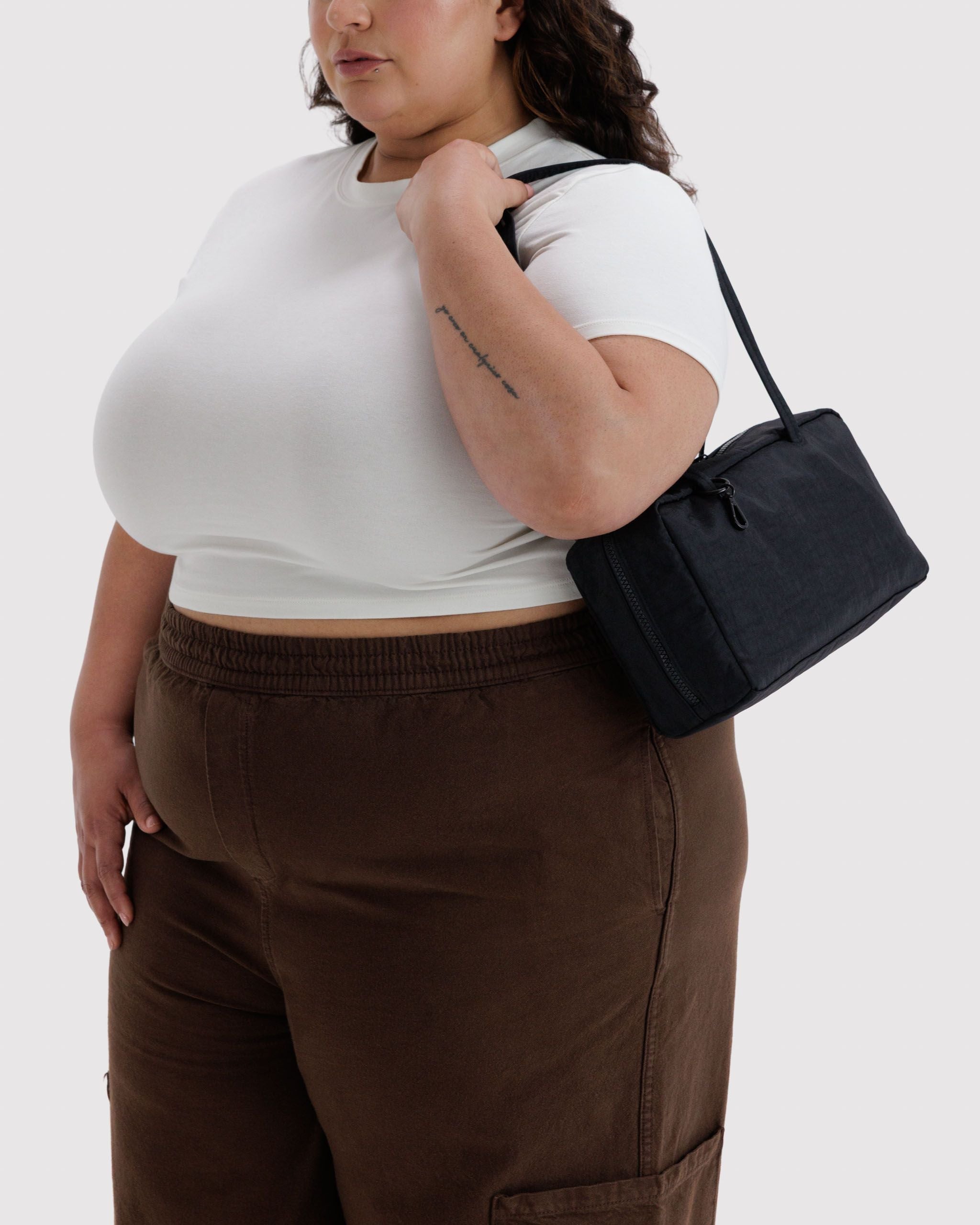 Easy Day to Night Carry - Nylon Bowler Bag in Black