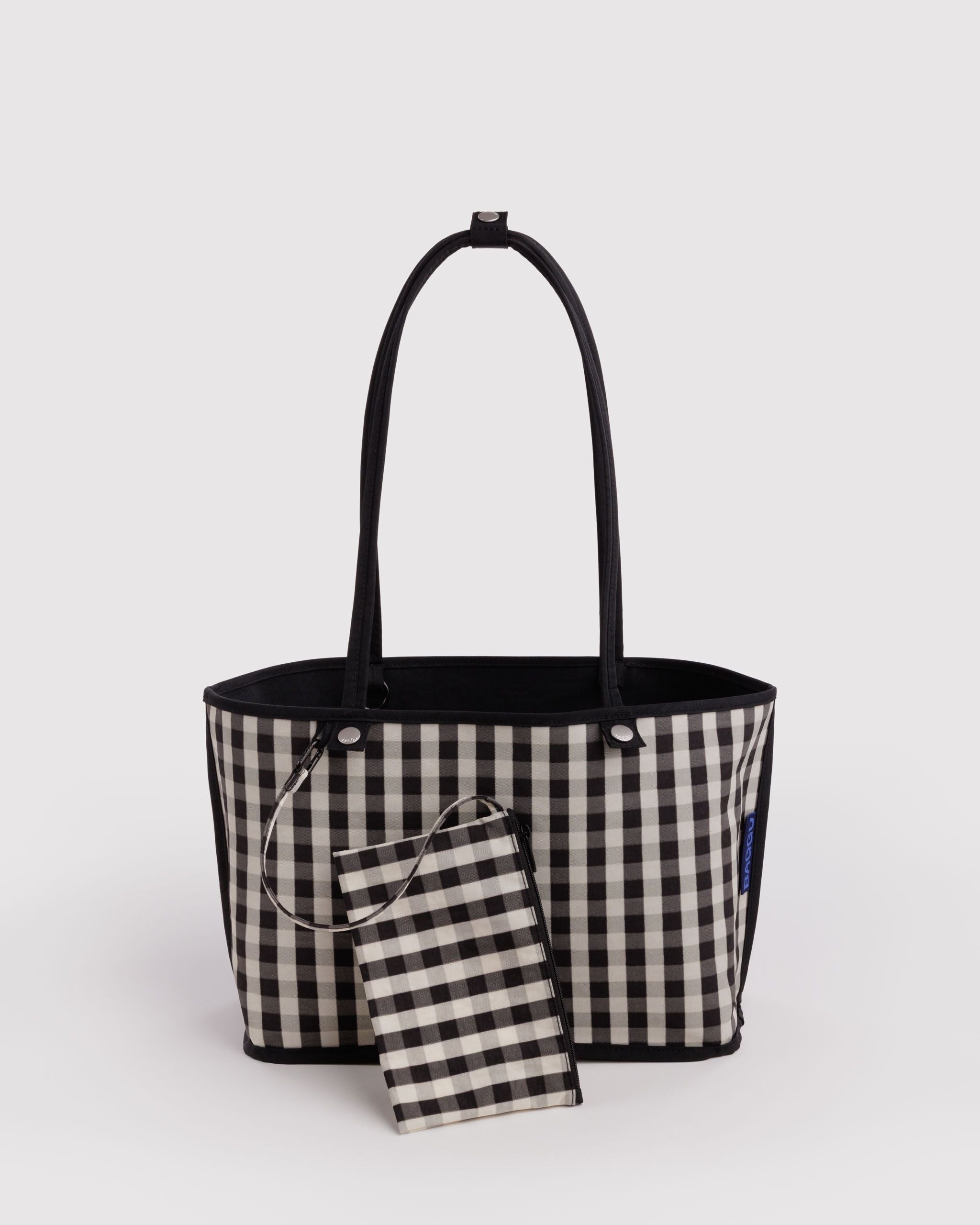 Flexible Daily Tote - Medium Nylon Reversible Tote in Black Mix