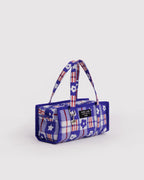 Mini Nylon Market Bag in Market Plaid Blue - Easy Style