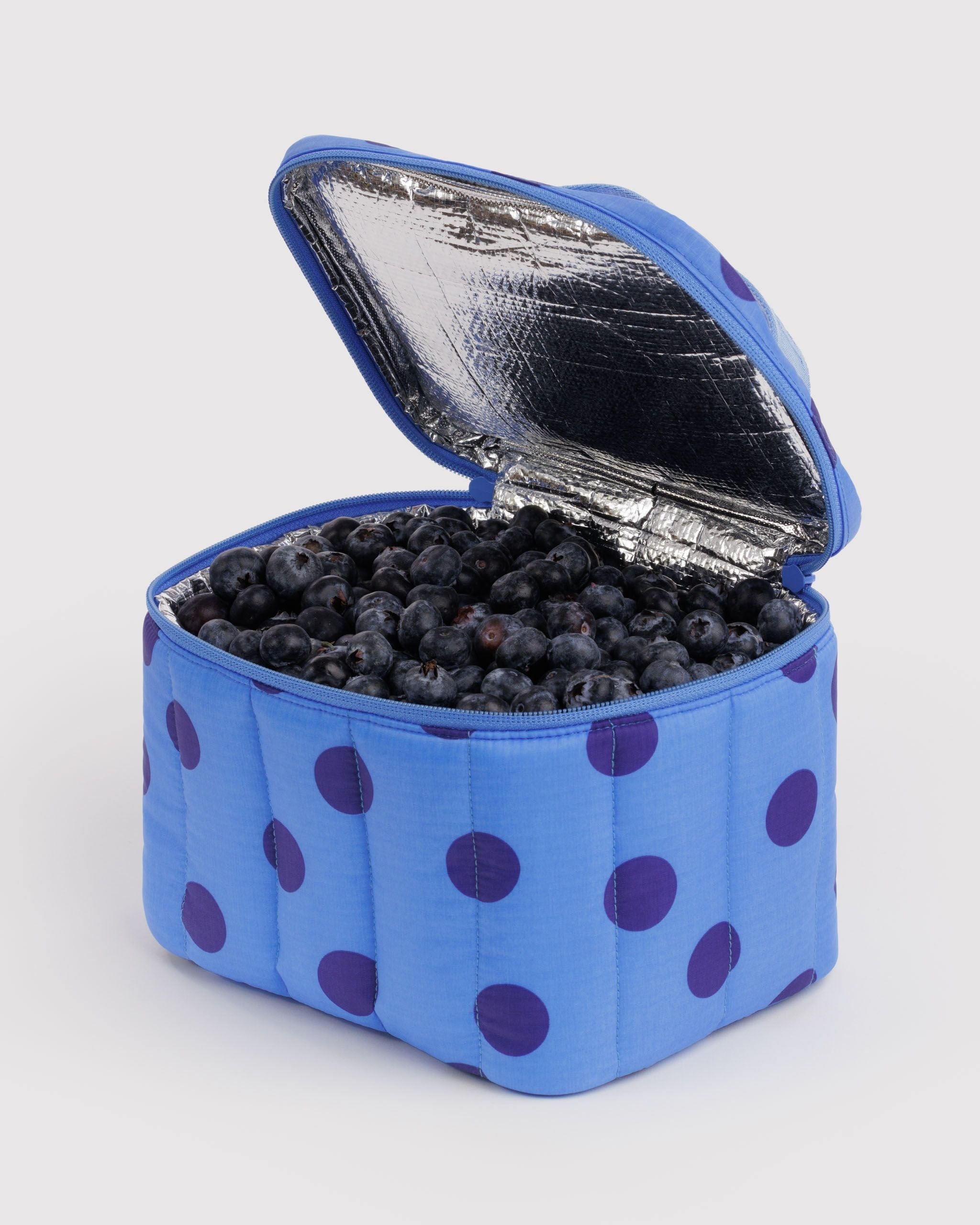 Everyday Food Storage - Puffy Lunch Bag in Blue Polka Dot