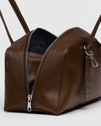 Easy Day to Night Carry - Recycled Leather Bowler Bag in Brown