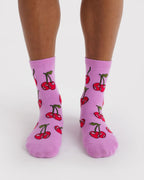 Soft Daily Essential - Crew Sock in Cherries
