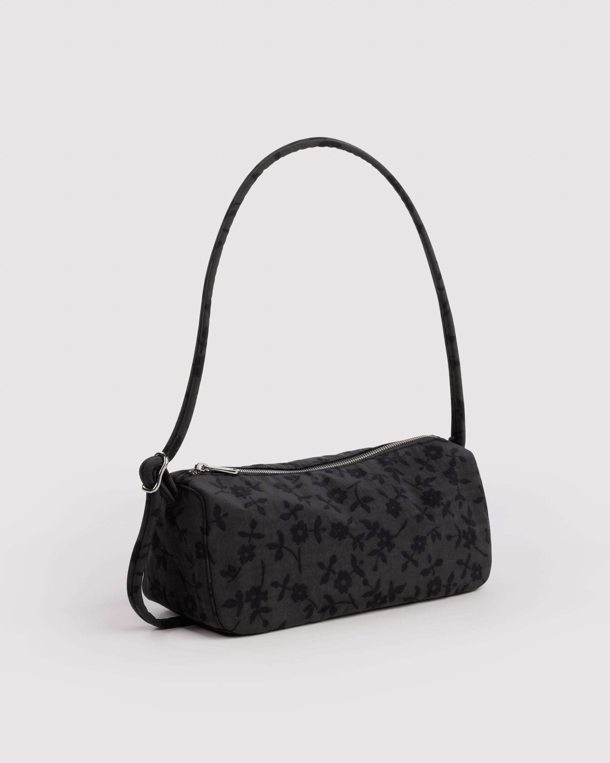 Easy Day to Night Carry - Nylon Loaf Bag in Charcoal Ditsy Floral
