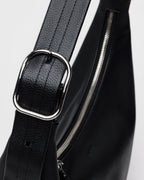 Easy Day to Night Carry - Recycled Leather Shoulder Bag in Black