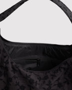 Easy Day to Night Carry - Nylon Shoulder Bag in Charcoal Ditsy Floral