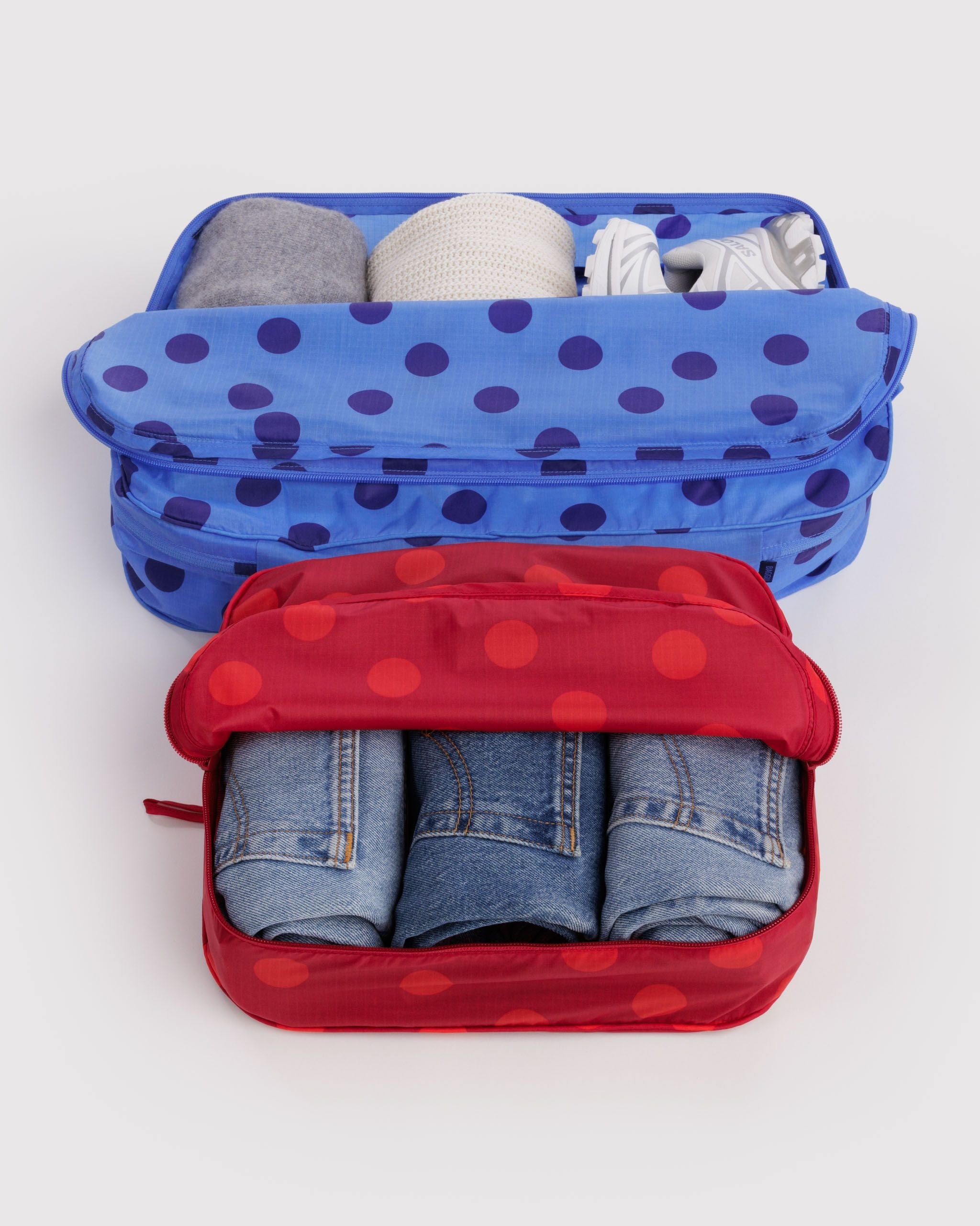 Organized Travel Essential - Large Packing Cube Set in Polka Dot Mix
