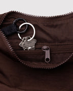 Easy Day to Night Carry - Small Nylon Crescent Bag in Coffee