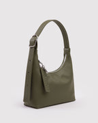 Easy Day to Night Carry - Mini Recycled Leather Shoulder Bag in Loden