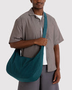 Easy Day to Night Carry - Large Nylon Crescent Bag in Deep Sea