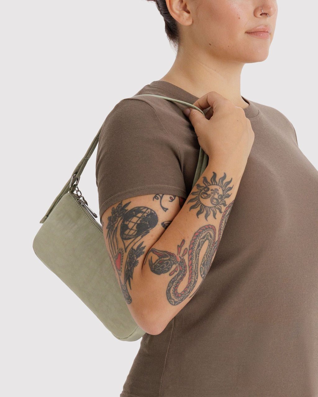 Easy Day to Night Carry - Nylon Pochette - Sale in Celadon