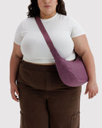 Easy Day to Night Carry - Medium Nylon Crescent Bag in Wild Plum
