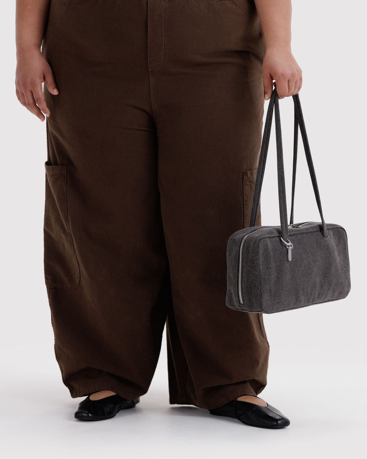 Easy Day to Night Carry - Denim Bowler Bag in Washed Black Denim